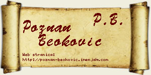 Poznan Beoković vizit kartica
